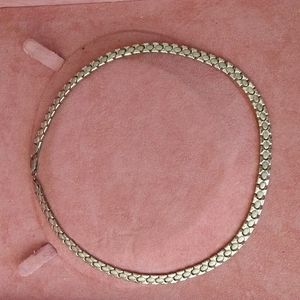STERLING SILVER FLAT LINK NECKLACE